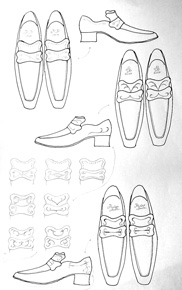 Paulus Bolten collection art-shoes Baroque: croquis du moccasin