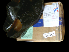 colis reception chaussures USA