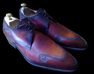 Weston Conti, une merveille d'elegance, patine violine virant prune bordeaux magenta rouge puis warm red et jaune sur les bouts...