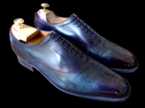 Weston Savile, patine bleu prune violine et noir...