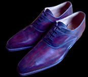 Zenobi, patine en Prune, rouge violet et bleu