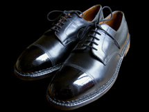Chaussures Weston apres glacage bouts et contre-forts... une mirroir!!!